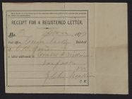 Receipts for letters, 1878-79